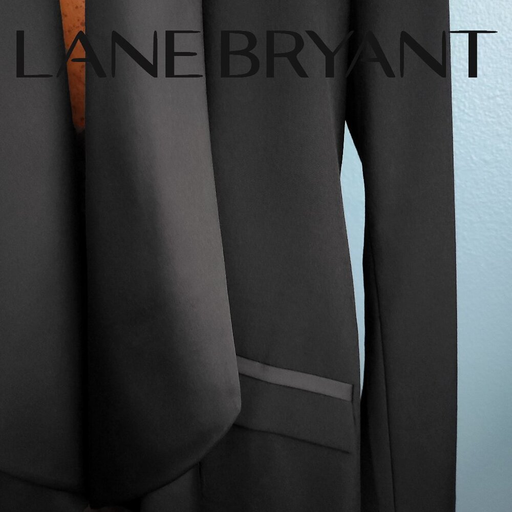 LANE BRYANT ~ Tailored Stretch Drape Front Blazer Jacket ~ NWT Sizes 18 + 22 - Picture 15 of 15